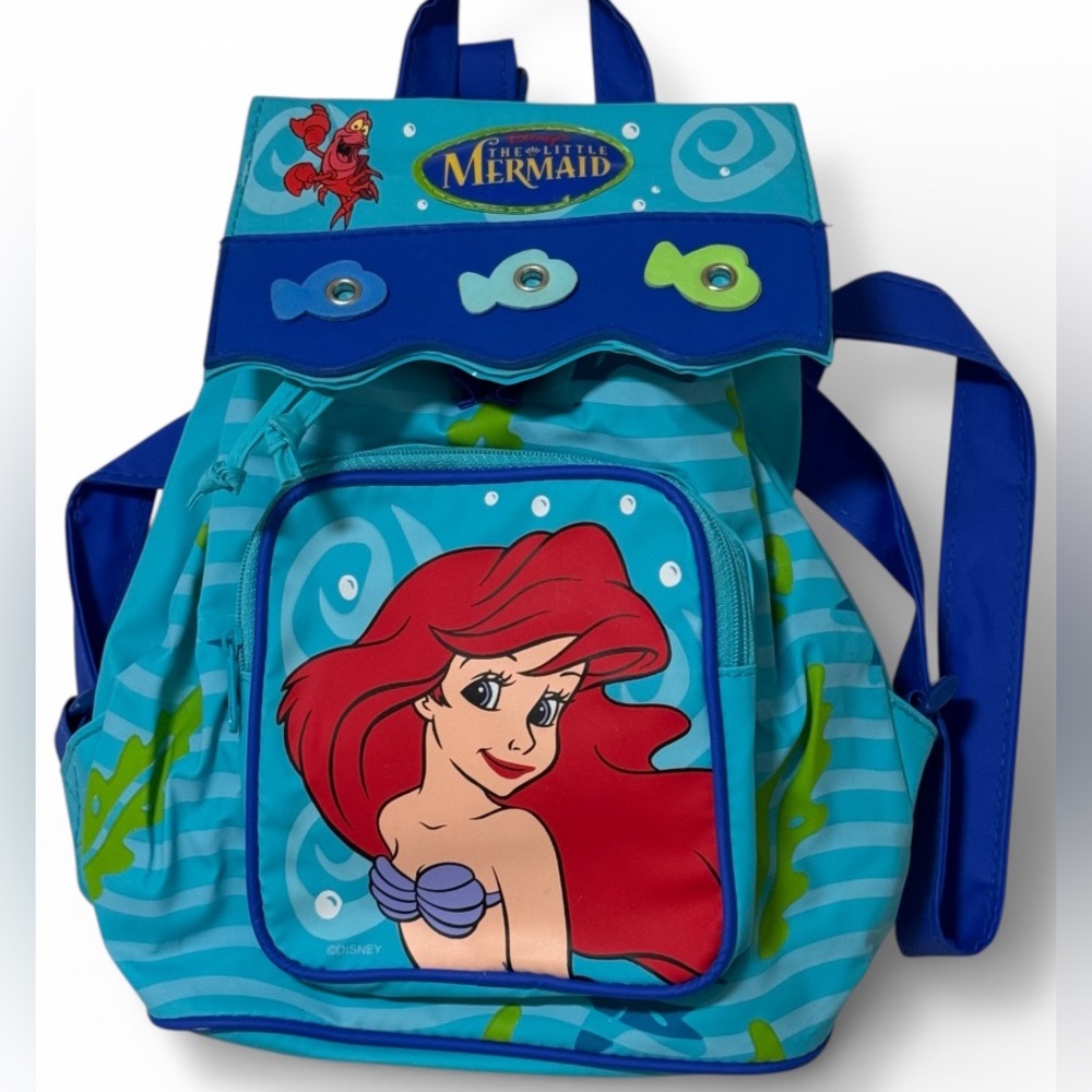 Vintage Little Mermaid Ariel Sebastation bag mini backpack purse